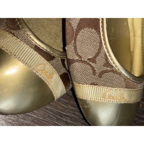 Coach Signature Logo Print Cecile Slip on Ballet Flat Shoes size 9 B - Picture 10 of 10